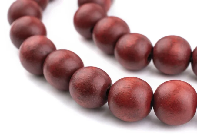 Red Wood Beads - Image 3